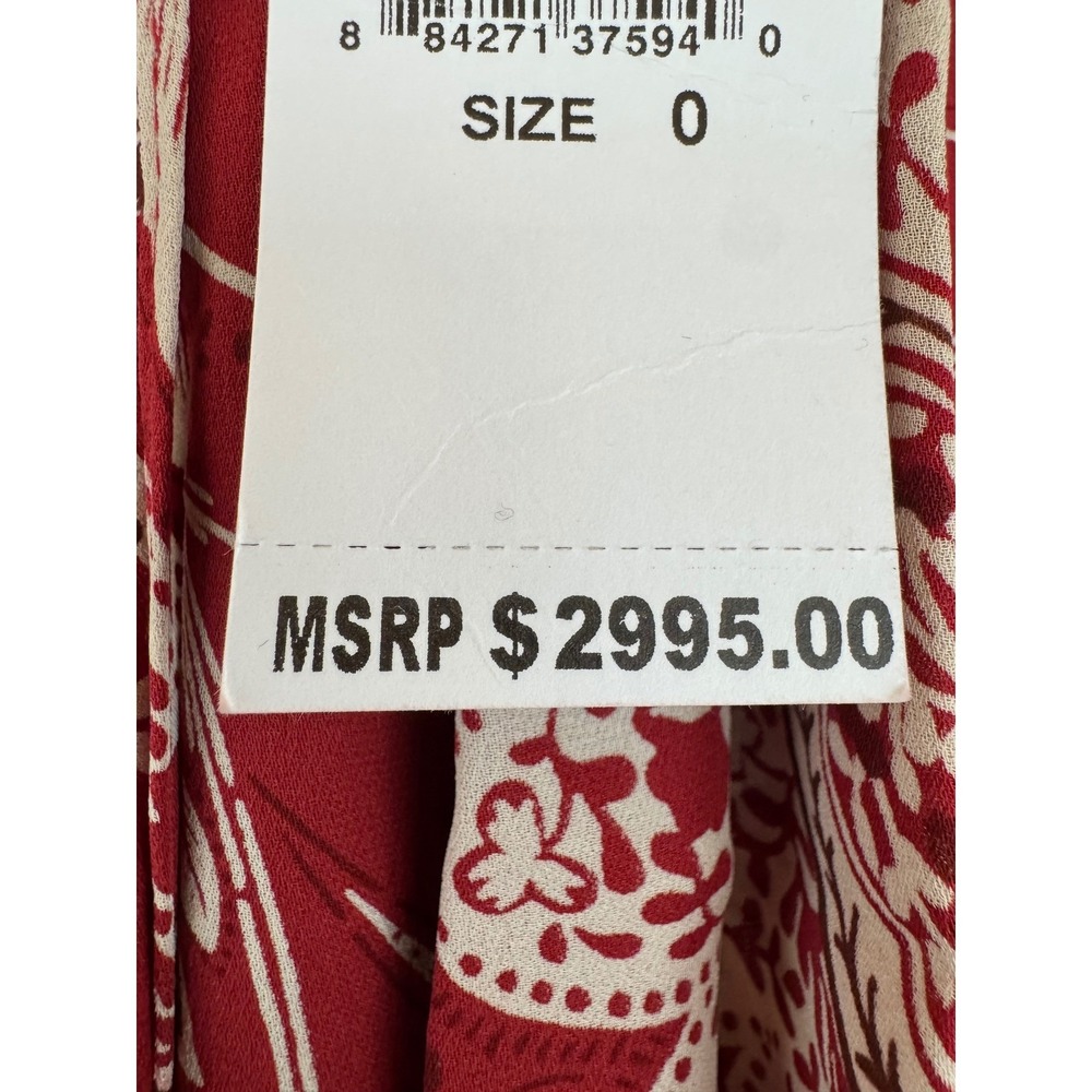 Michael Kors Collection Spring 2006 Silk Tiered Ruffle Maxi Dress Red Print NWT - Picture 10 of 13